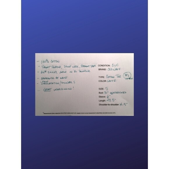 OLD NAVY 100% Cotton Short Sleeve Tee, LOT of 2, WHITE, Size Small, NWOT - Picture 8 of 10